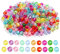 500 Stück Perlen Zum Auffädeln Kristall Glas Perlen 8mm + 10mm Bunte Bastelnperlen Acryl Perlen Kunstperlen Schmuckherstellung für Armbänder Schmuck Basteln DIY Halskette …