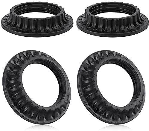 DiCUNO E27 Schraubring für Lampenfassung, hitzebeständige Gewinde Ring für Lampenschirm oder Glasschirm, 34MM, Schwarz Lampenhalter aus Kunststoff, 4er Set