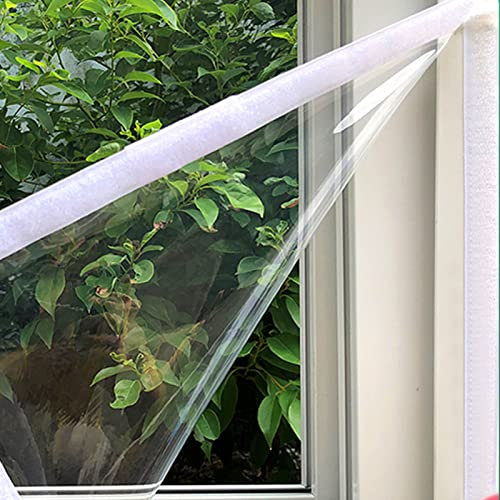 Película Aislante Para Ventanas,Protección contra el frío,corte de bricolaje,Lámina Aislante Transparente Para Aislamiento Térmico De Ventanas,Incluye Cinta De Doble Cara Para (W*H:180x200cm)