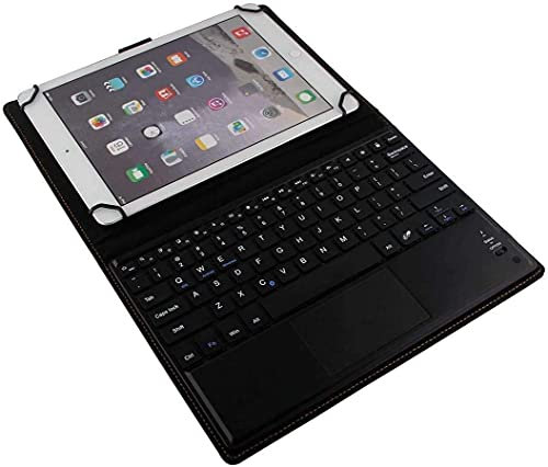 Funda con Teclado en Español ( letra Ñ Incluída) con Bluetooth Extraíble y con Touchpad para Tablet Lenovo M10 (TB-X505 X605) 10.1 Compatible con Versiones TB-X505F TB-X505L TB-X605F TB-X605L