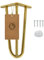 Moria Hairpin Leg 1 Stück | Möbelfüße, Tischbeine von 10 bis 80 cm | für Schrank, Hocker, Nachttisch, Couchtisch | Tischfüße mit Bodenschoner und Schrauben | 20 cm - 3 Streben (Metall, Gold)