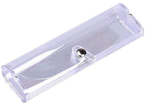 Brillenetui, transparent, Schutzhülle für Brillen, Brillenetui, aus Kunststoff, wiederverwendbar, Typ des Knopfes, Behälter der Brillen, 2 Stück, wirtschaftlich und von guter Qualität