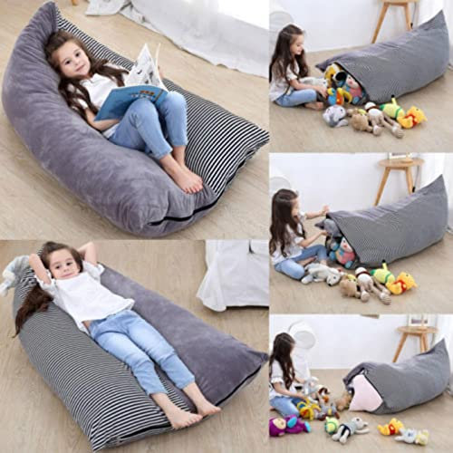 XXL Spielzeug Aufbewahrungstasche Lagerung Stofftiere Spielzeug Lagerung Sitzsack Stuhl Leinwand Portable s Kleidung Spielzeug Aufbewahrungstaschen Organizer
