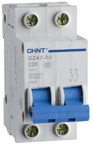Interruttore magnetotermico Chint 1P+N 6A 2 moduli - 328397