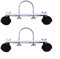 HpLive 2 soportes de radiador eléctrico, soporte especial de polea móvil para radiador eléctrico, polea de radiador, base de rueda de aceite, rueda universal para radiador, color negro