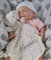 BotoBaby® - Schmusetuch mit Namen und Geburtsdatum - Kuscheltuch - (Beige - Teddybär 2)