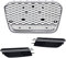 Set Sport Kühlergrill Chrom Schwarz Silber +Wabengrill Gitter kompatibel für Audi A6 C7 ab 11-14 DM Autoteile 4295