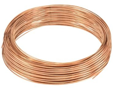 QWORK® Hilo de Cobre Puro - Ø2mm - Largo 10 m - Alambre Cu 99 DIY