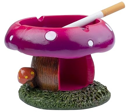 Home Ashtray, Handmade Cool Resin Ashtrays for Cigarettes as Home Decoration, Outdoor Ashtray for Patio/Garden/Balcony (Pink)