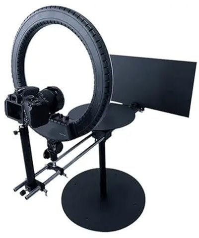 GERAZAHO 360 Degree Camera Spinner, Professional Photography Turntable Photo Booth, angle can be adjusted arbitrarily, for Unboxing Commercials Food Jewelry Video