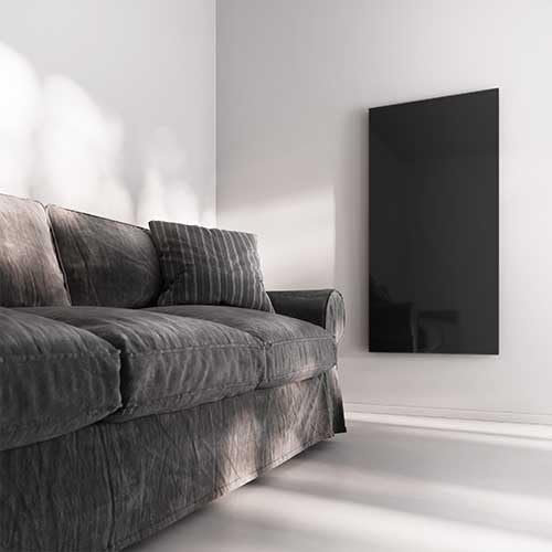 heatness Infrarotheizung Glas Wand, XL, 800 Watt, schwarz