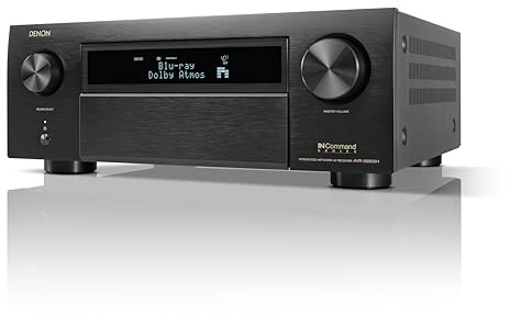 Denon AVR-X6800H Récepteur AV 11.4 canaux – 140 W/canal, streaming sans fil via HEOS intégré, Wi-Fi et Bluetooth, prend en charge Dolby Vision, HLG, HDR10+, HDR dynamique et virtualisation Dolby Atmos