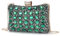BAIGIO Strass Clutch Damen Glitzer Abendtaschen Glänzende Damen Grün Clutch Tasche Kleine Brauttasche Elegant Handtasche Umhängetasche für Party Hochzeit Kettetasche