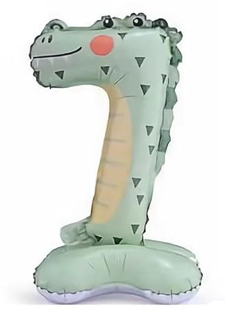 Deko Stehende Tier Folienballon Zahlen Luftballons für Geburtstagsfeiern 23 Zoll Luftfüllung Luftballons (Nr.7)