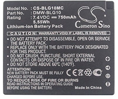 750mAh 5.55Wh Battery Replacement for Lei-ca D-Lux Type 109 fit Part No. BP-DC15