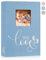 Lanpn Baby Fotoalbum 10x15 300 Fotos, Leinen Babyalbum mit Memo Schreibfeld, Fotoalbum Einsteckalbum, Neugeborenen Kinder Porträtfotos Fotoalbum, Fotoalben für 1. Geburtstag Junge Blau