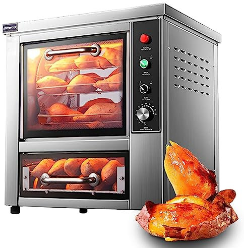 Commercial Roasted Sweet Potato Machine with Automatic Timing, Electric Heating Oven for Sweet Potato Corn Temperature Control