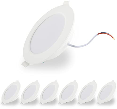 Eco.Luma LED Einbaustrahler 230V 600LM LED Spots 6W Einbauleuchten Deckenspots Deckenstrahler, Mini Slim 25.5mm Ultra Flach, Neutralweiß 4000K Einbauspots für Schlafzimmer Küche Wohnzimmer, 6er Set