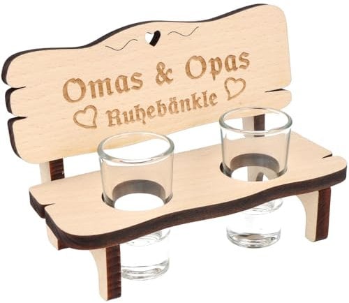 Spruchreif · Schnapsbank mit Gravur · Geschenkidee für Großeltern · Pausenbank für Oma und Opa · Geschenk Großeltern