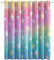 Blickdichte Vorhänge, Verdunkelungsvorhang - Anime-Landschaft strahlende Sterne 160 x 140 cm - Vorhänge Mit Ösen, Polyester für Schlafzimmer, Geräuschreduzierung, Farbverlauf Regenbogenfarben