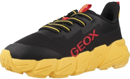 Geox Junior J Flexyper Fast Boy Sneakers Black/Yellow, 39 EU