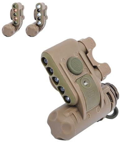 GLECTICAL Taktischer Helm Militärlicht mit IR Stroboskop Beacon Rot Weiß LED, Airsoft Survival Signal Licht mit Halterung Zubehör für ARC MICH Helm Führungsschiene