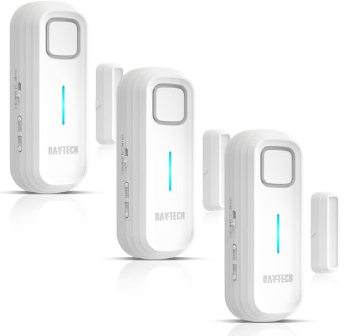 Daytech Fensteralarm Türalarm Alarmanlage Wohnmobil Tür Fenster Alarm Sensor Gartenhaus 120 db Signalton Einbruchschutz türalarmsensor für Home (weiß*3)