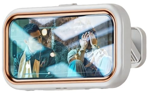 Ksvaye Support de Téléphone de Douche Étanche Mural Rotation à 480° Étui de Téléphone de Douche, Anti-buée, écran Tactile HD pour Salle de Bain/Cuisine, pour Smartphone Moins de 7, Blanc