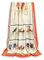 GLORIS Damen schal fein seidig groß 180 x 90 cm orange mit buntes Phaeton Muster. Halstuch Tuch für Frauen. Kopftuch Halstuch Schal. Seidenschal Elegante