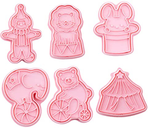 Gatuida 6stücke Teiliges Zirkus Ausstechformen Lustige Keksausstecher Für Plastik Keksformen Für Fondant Und Backen Für Party Und Diy Desserts