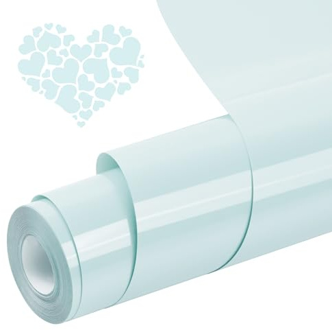 ROFISUE Heat Transfer Vinyl Light Mint Green 12In×20FT | Iron on for T Shirts, Easy to Cut and Weed, Compatible with All Cutter Machines, HTV Iron on Vinyl for Cricut