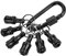 Satiskid Drill Bit Holder Keychain 6pcs 1/4 Hex Bit Holders Shank Screwdriver Bits Holder – Lightweight Portable Organizer for DIY, Electrical, Woodworking, Construction (Black)