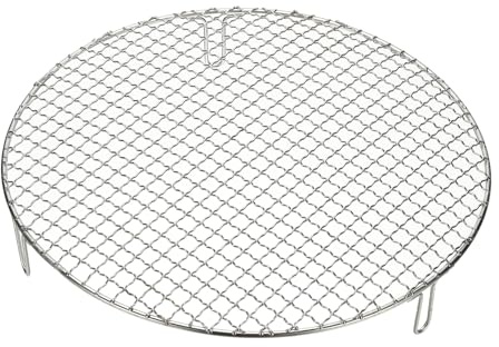sourcing map 14 Inch Round Cooking Rack, Stainless Steel Canning Racks with Legs, Barbecue Mesh Grill for Baking Cooling Steaming Cookware