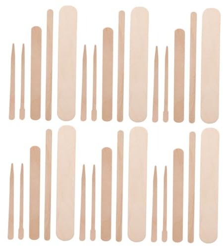 COLLBATH 500 Stück Teiliges Holz waxing sticks für Körperhaarentfernung Feine Oberfläche Schmerzarmes Wachs auftragen Einweg wachsstäbchen für Gesicht und Körper Sicher und Hautfreundlich