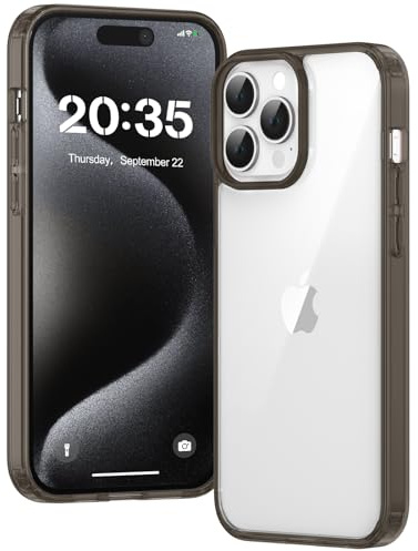 Voyahülle Clear Case for iPhone 15 Pro Max, Ultra Thin, Shockproof TPU Cover, Anti-Yellowing, Crystal Clear, Phone Case for Apple iPhone 15 Pro Max - black