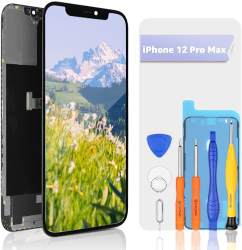 bokman Display für iPhone 12 Mini 5,4 Zoll | Ersatz-LCD-Bildschirm Montage Frontplatte mit Reparaturwerkzeug-Kits für A2399, A2176, A2398