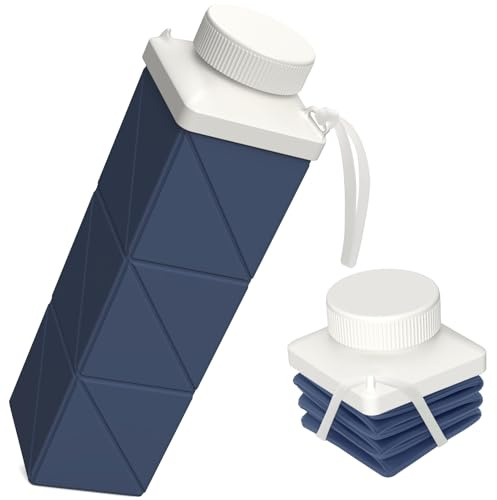 BEAUTAIL Collapsible Water Bottles 24.3oz, Foldable Travel Water Bottle, Portable & Lightweight, Leakproof & Reusable for Traveling Camping Hiking Yoga Sports Outdoor School Office