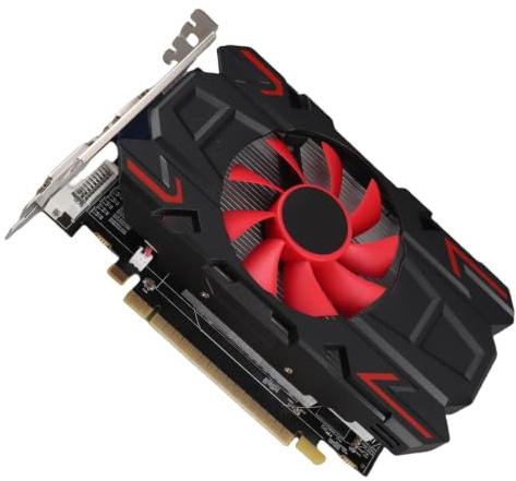 YUEHISY 4GB DDR5 128‑Bit Video Card HD7670, HDMI DVI VGA Triple Monitor Support, 2560x1600 Max, Silent Fan, Low Power, for Desktop PC Gaming Media Upgrade (HD7670 4GB DDR5)