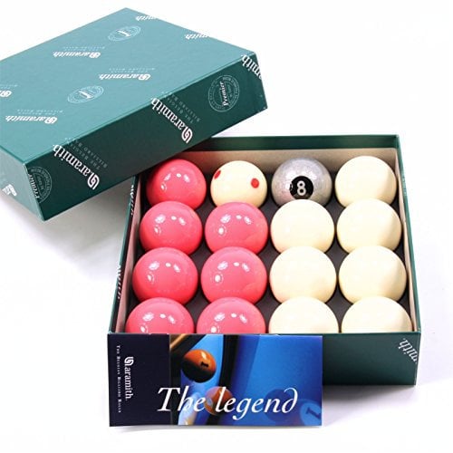 Aramith EXCLUSIVE SILVER 8 Edition PINK & WHITE Pool Balls - PRO CUP Cue Ball