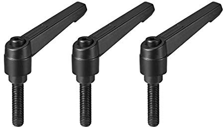 sourcing map 3Stk Griff verstellbare Klemmhebel Gewinde männlich Stiftschraube M8x32mm