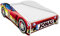 Kinderbett Autobett Auto Junior mit Lattenrost und Matratze 140x70 160x80 180x80 ACMA (160x80, 4 + Name)
