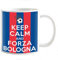 Tazza Colazione o portapenne ufficio Mug personalizzabile Gadget compatibile per il tifoso Keep Calm e Forza rossoblu Serie città love per Bologna