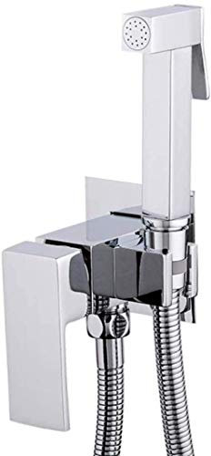 SLRMKK Hand Held Bidet Sprayer,Hand Held Bidet Bidet Taps Set for Pet Bath Closestool Squatting Pan Floor Cleaning - Built-in Hot and Cold Copper Bath Wash Set Toilet One-Hand Spray Shower
