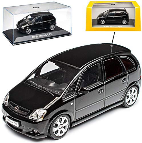 Opel Meriva OPC A Schwarz 1. Generation 2003-2009 1/43 Minichamps Modell Auto mit individiuellem Wunschkennzeichen