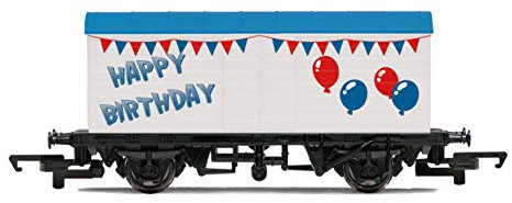 Hornby Wagons - R60058 Hornby Birthday Wagon - Train Toy, 00 Gauge Wagons & Freight for Train Set, Models for Adults - 1:76 Scale Model Gift, White
