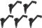 Design House 188151 Standard Handrail Bracket Heavy Duty Hardware for Stairways in Home or Office, Matte Black, 5-Pack