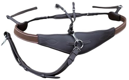 Equipride Brustpappe aus Leder mit Gel-Polsterung, elastisch, Cob, Braun