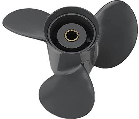 EBTOOLS Außenbordpropeller 9 7/8 Zoll Ersatz für Außenbordmotoren 25-30 PS 11 Zoll 3 Blätter 10T RH Aluminiumlegierung Bootsmotorpropeller