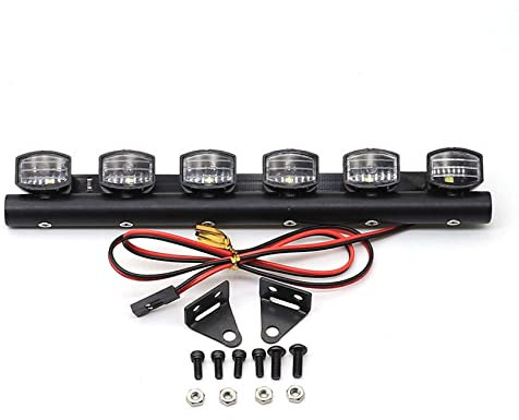 KEEDA RC Auto Dachlampe LED Lichtleiste für 1/8 1/10 RC Crawler Car Monster Truck HSP HPI TRX4 Tamiya CC01 Axial SCX10 D90 (6 LED)