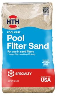 HTH 67120 Swimming Pool Care Pool Filter Sand, 50lb - High-Quality Filtration Media for Clean Water